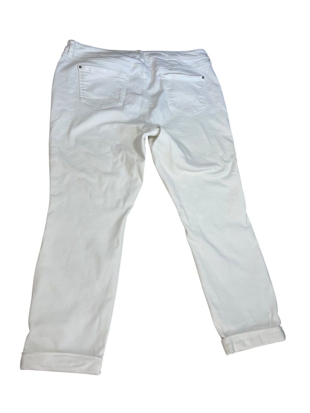 Lauren Conrad white cuffed skinny ankle jean, size 18W - Picture 2 of 8